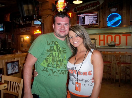 Me with Holly the Hooters Girl!